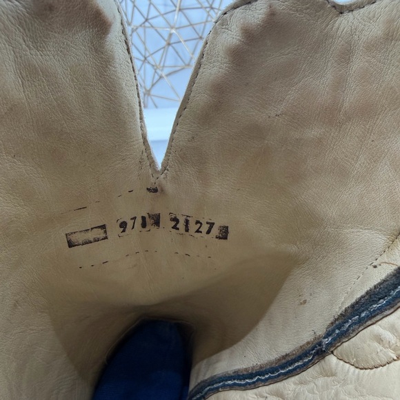 Rockin Leather Women’s Tall Distressed Brown Boot w/ Blue Shaft 2121 Size 9.5 - Picture 7 of 10